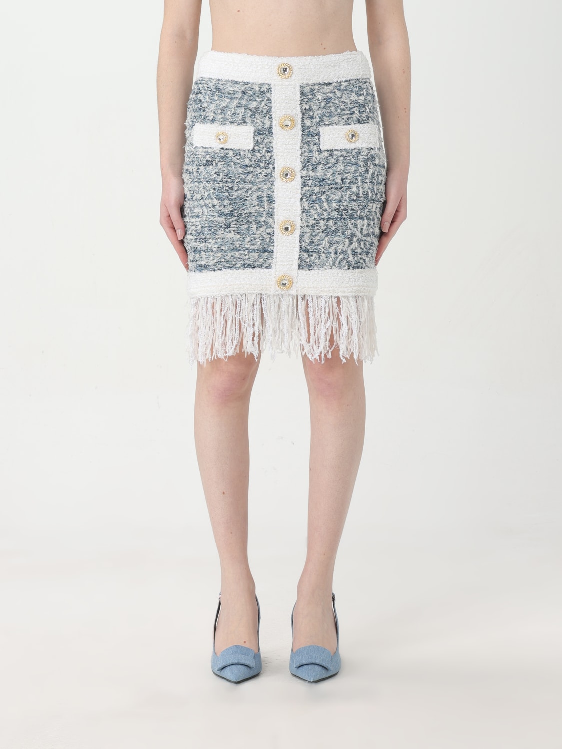 スカート BALMAIN SKIRT (CF1LB293KF88 SLJ) BALMAIN SKIRT (CF1LB293KF88 SLJ) (BALMAIN/スカート