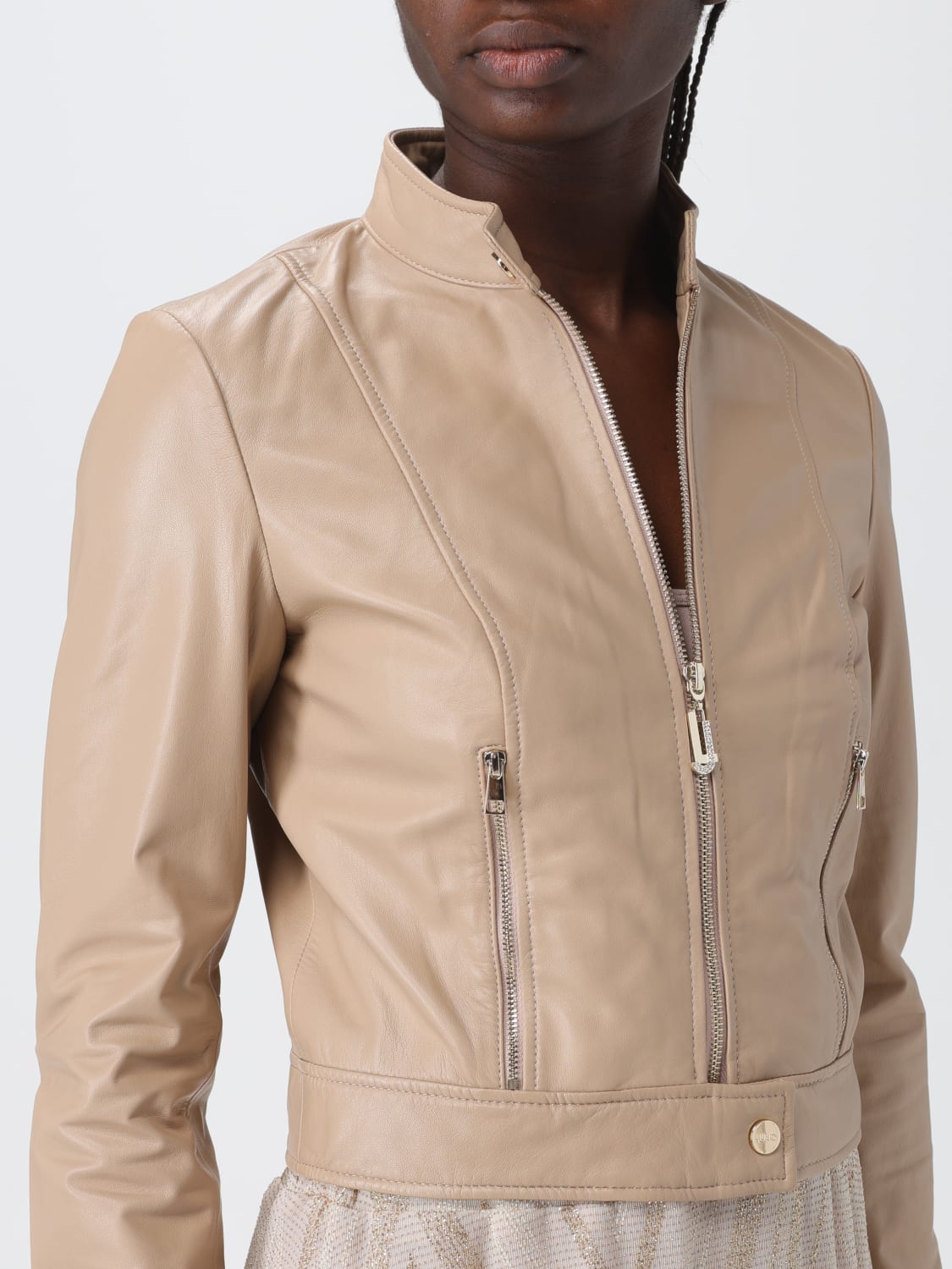 LIU JO JACKET: Blazer woman Liu Jo, Beige - Img 4