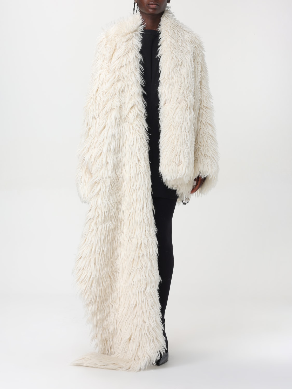 THE ATTICO: Jacket woman - White | The Attico fur coats
