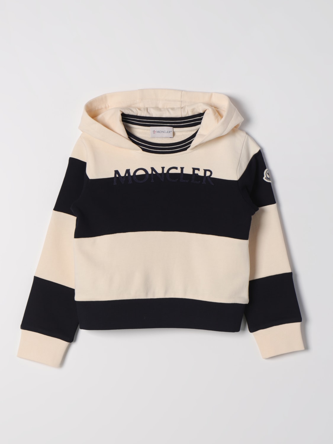 MONCLER MAGLIA: Maglia con cappuccio Moncler, Naturale - Img 1