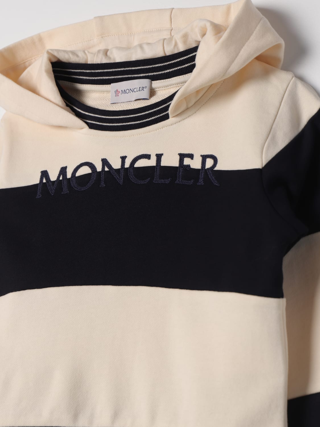 MONCLER MAGLIA: Maglia con cappuccio Moncler, Naturale - Img 3