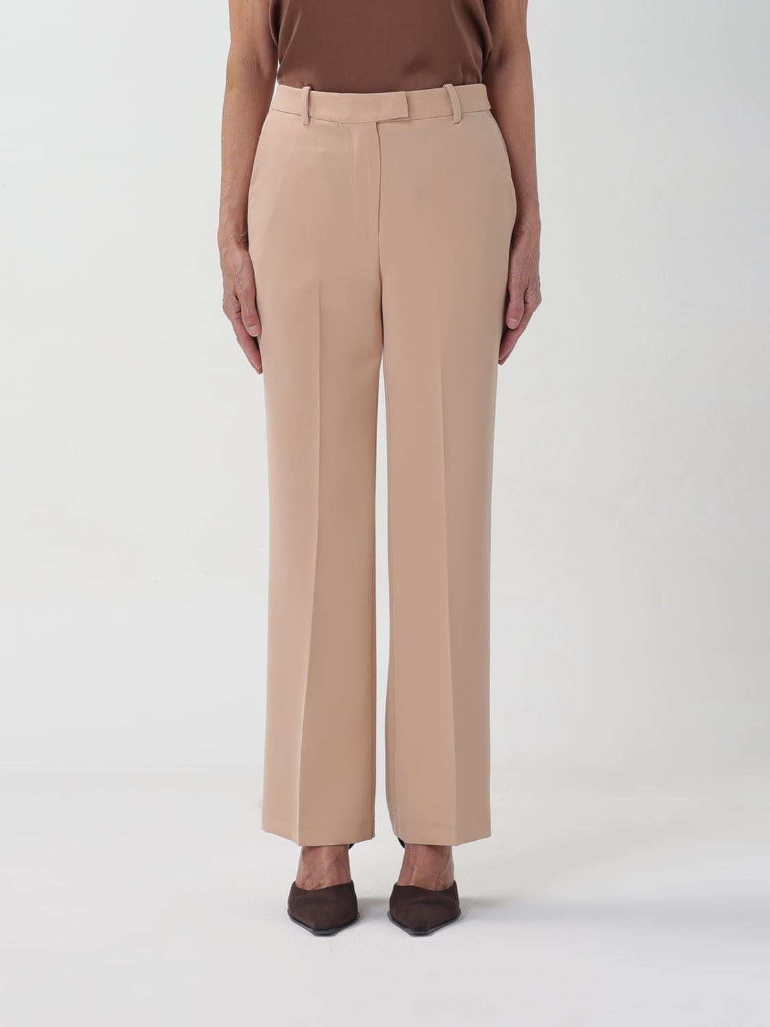 パンツ KAOS Woman Pants Nude QP1CO019 1003 Kaos Outlet: Pants woman - Nude | Kaos pants QP1CO019 online