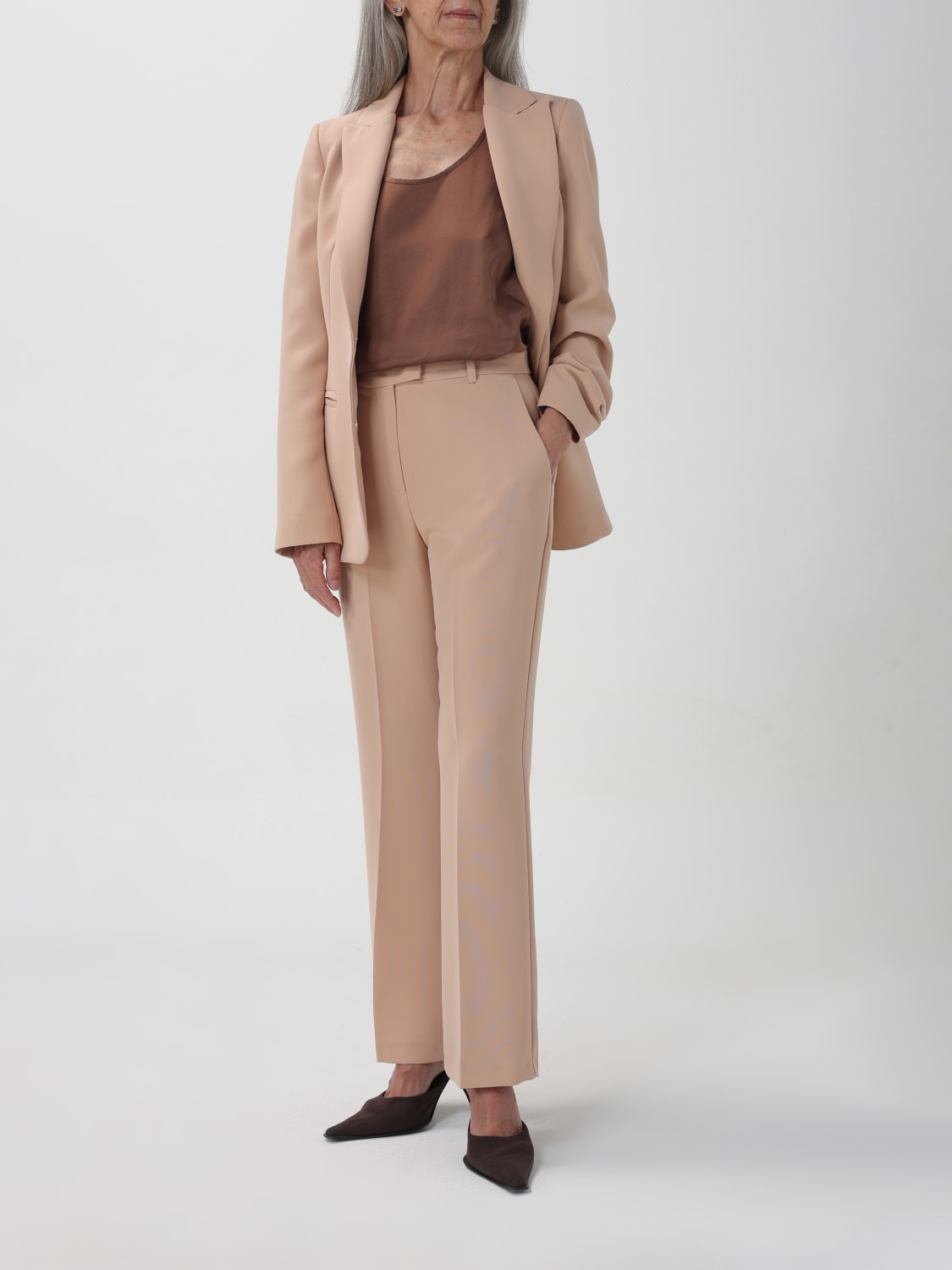パンツ KAOS Woman Pants Nude QP1CO019 1003 Kaos Outlet: Pants woman - Nude | Kaos pants QP1CO019 online