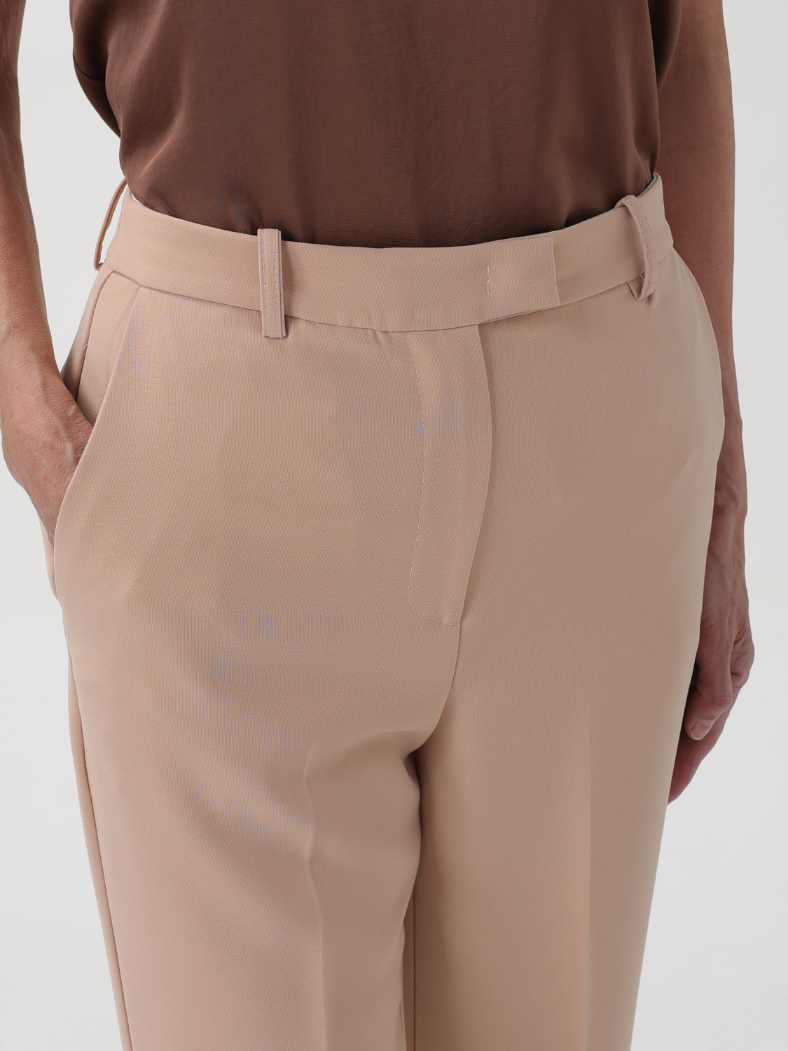 パンツ KAOS Woman Pants Nude QP1CO019 1003 Kaos Outlet: Pants woman - Nude | Kaos pants QP1CO019 online