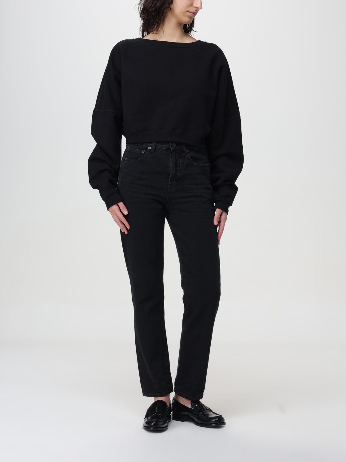 SAINT LAURENT SWEATSHIRT: Sweatshirt damen Saint Laurent, Schwarz - Img 2