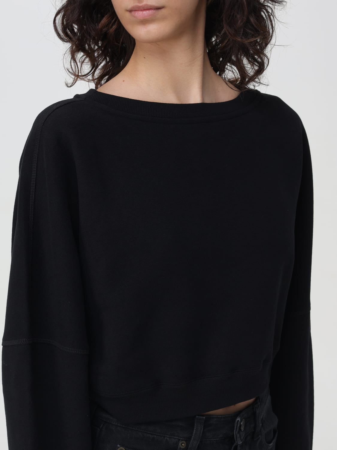 SAINT LAURENT SWEATSHIRT: Sweatshirt damen Saint Laurent, Schwarz - Img 5