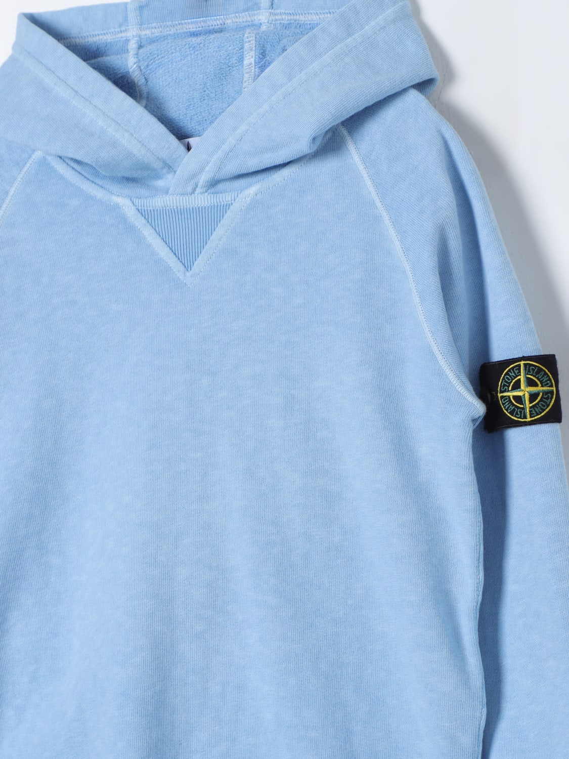 STONE ISLAND JUNIOR JERSEY: Jersey niños Stone Island Junior, Azul Claro - Img 3