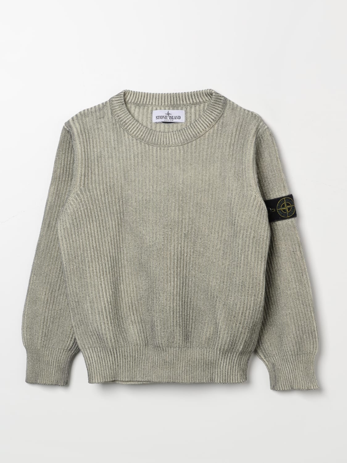 Boys grey stone island jumper discount