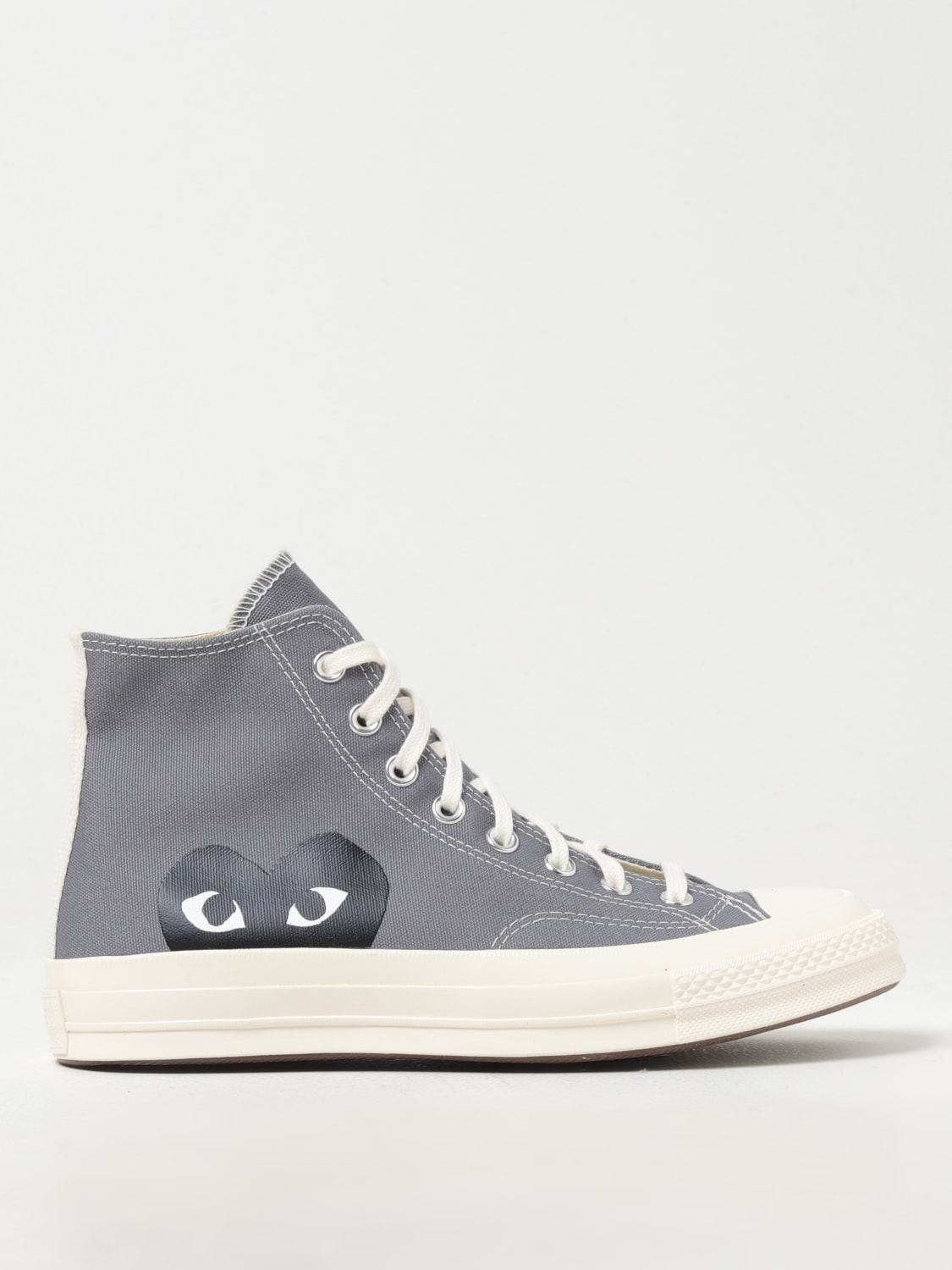 COMME DES GARÇONS PLAY X CONVERSE SNEAKERS: Sneakers Chuck 70 Comme Des Garçons Play x Converse in canvas, Grigio - Img 1