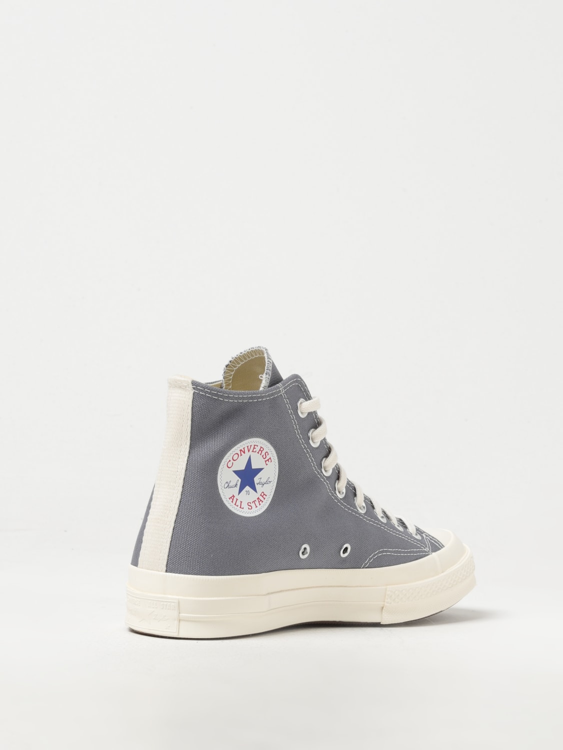 COMME DES GARÇONS PLAY X CONVERSE SNEAKERS: Sneakers Chuck 70 Comme Des Garçons Play x Converse in canvas, Grigio - Img 3