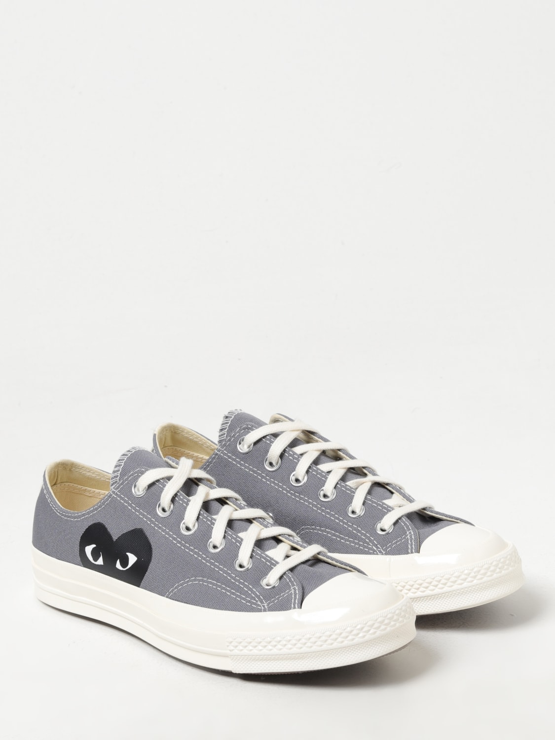 COMME DES GARÇONS PLAY X CONVERSE SNEAKERS: Shoes men Comme Des GarÇons Play X Converse, Grey - Img 2