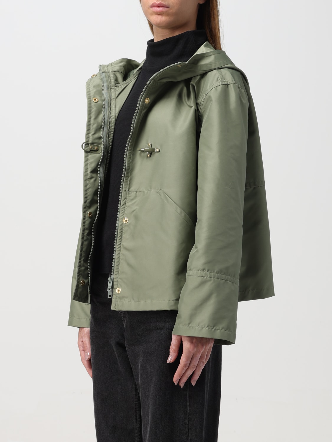 ジャケット FAY Women Outer NAW12483240AXX V408 222000 GREEN Fay Outlet: Jacket woman - Kiwi | Fay jacket NAW12483240AXX