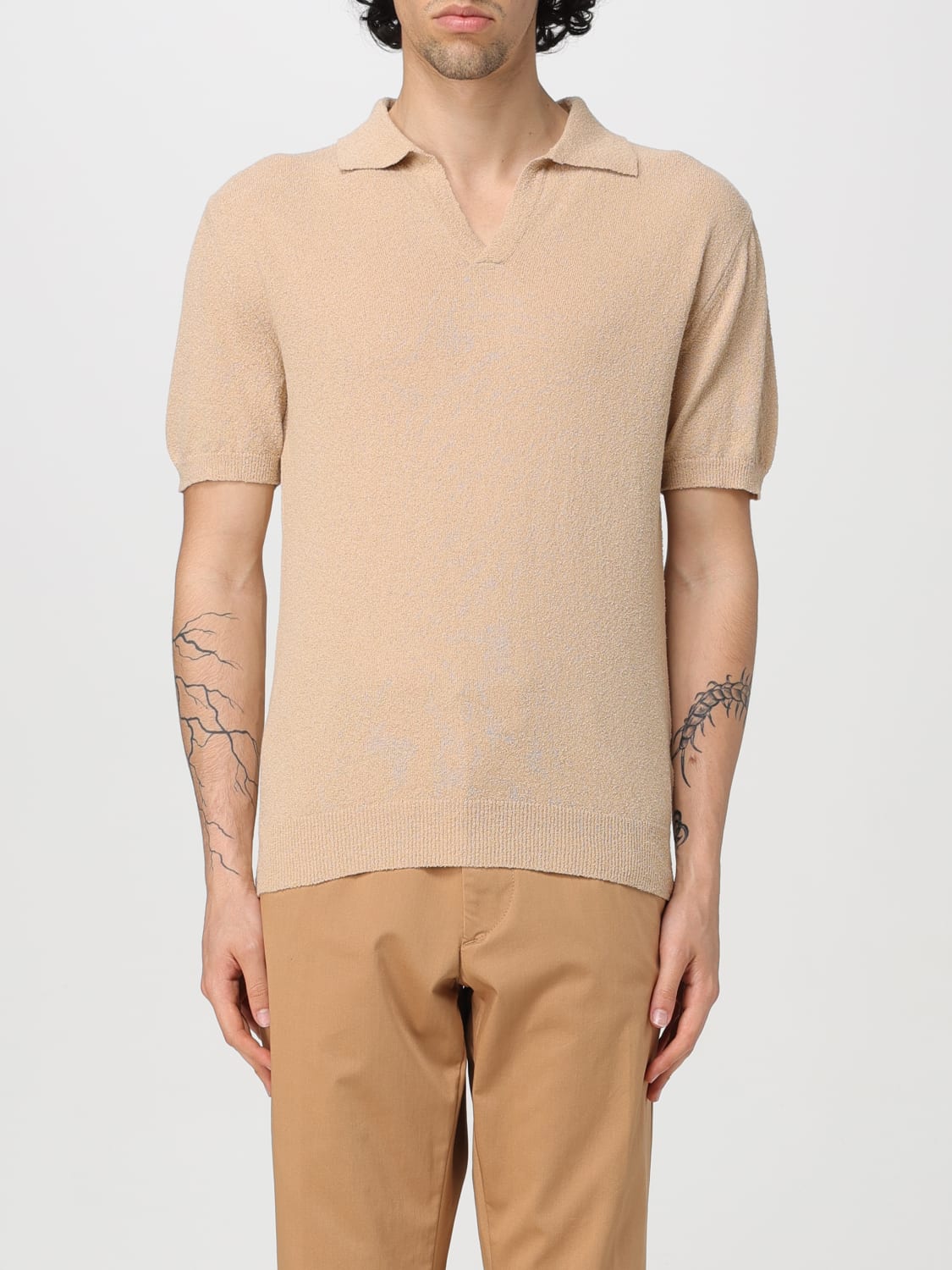 DRUMOHR POLO: Polo herren Drumohr, Beige - Img 1