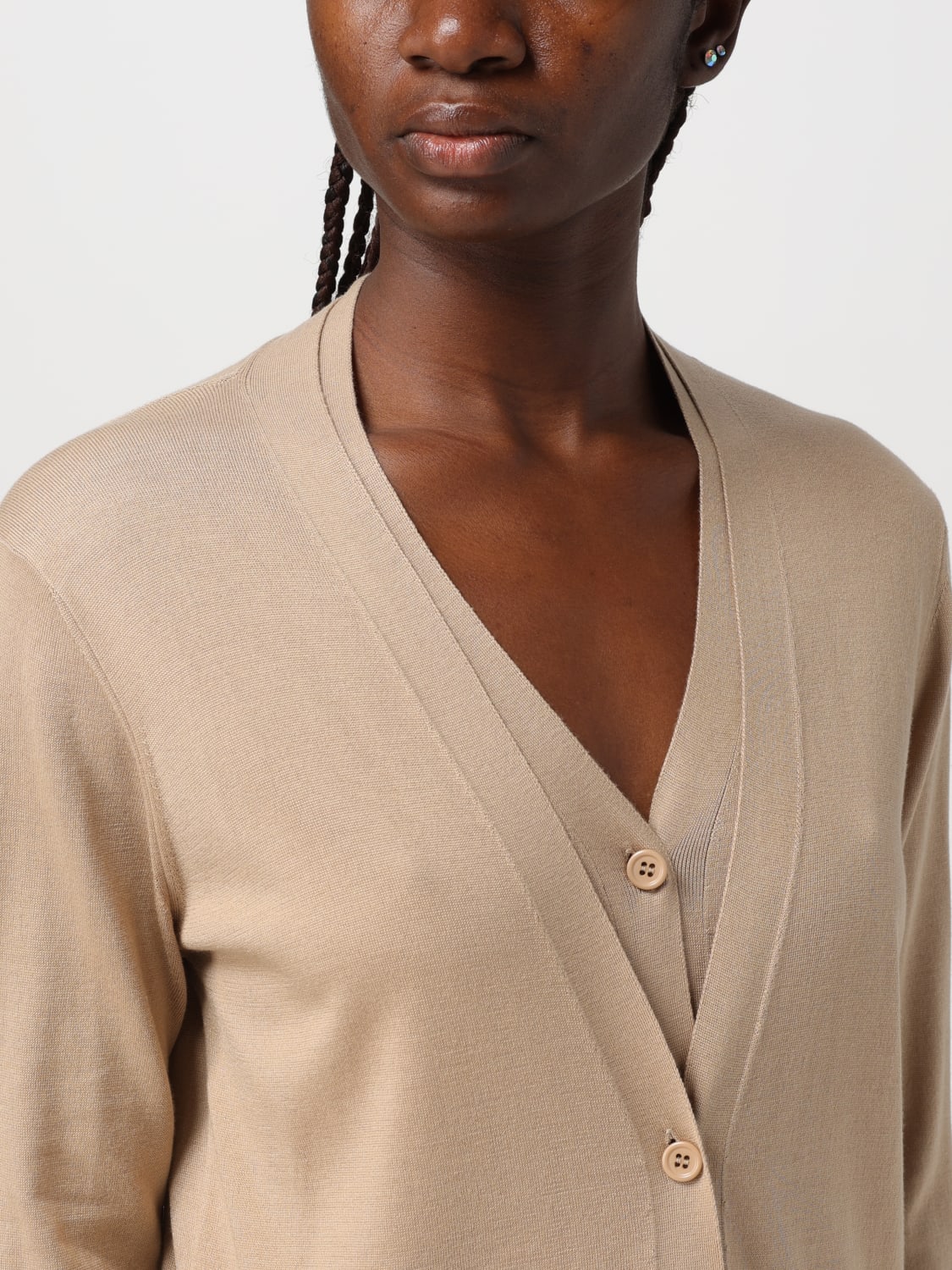 FABIANA FILIPPI CARDIGAN: Pull femme Fabiana Filippi, Sable - Img 3