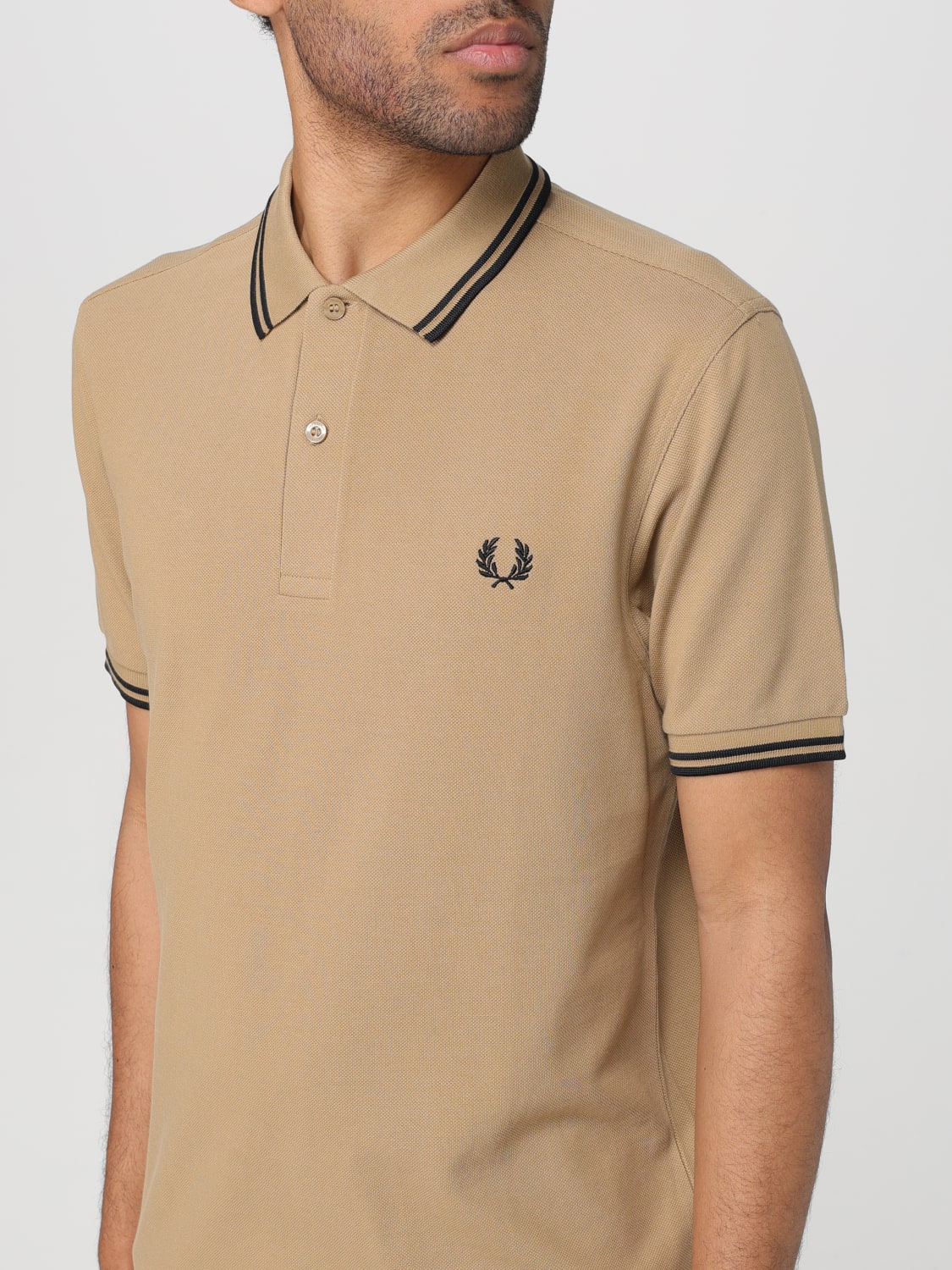 FRED PERRY ベージュ ポロシャツ Mサイズ フレッドペリー FRED PERRY 【正規品】フレッドペリー FRED
