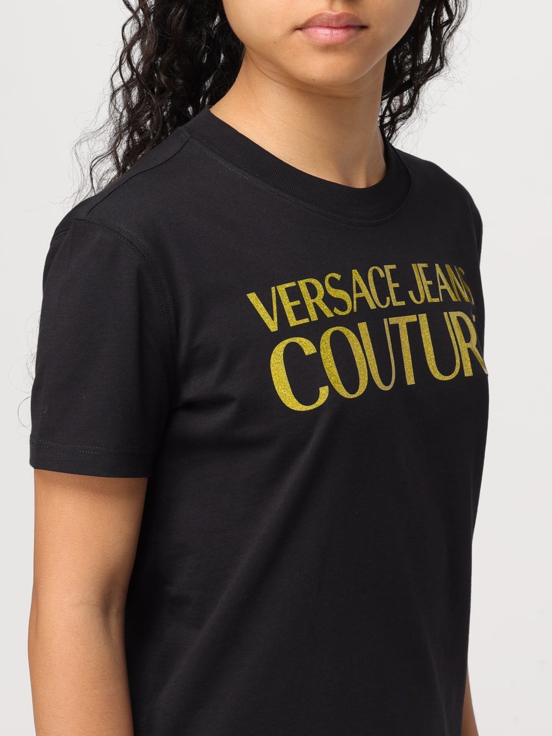 VERSACE JEANS COUTURE T-SHIRT: T-shirt woman Versace Jeans Couture, Black - Img 3