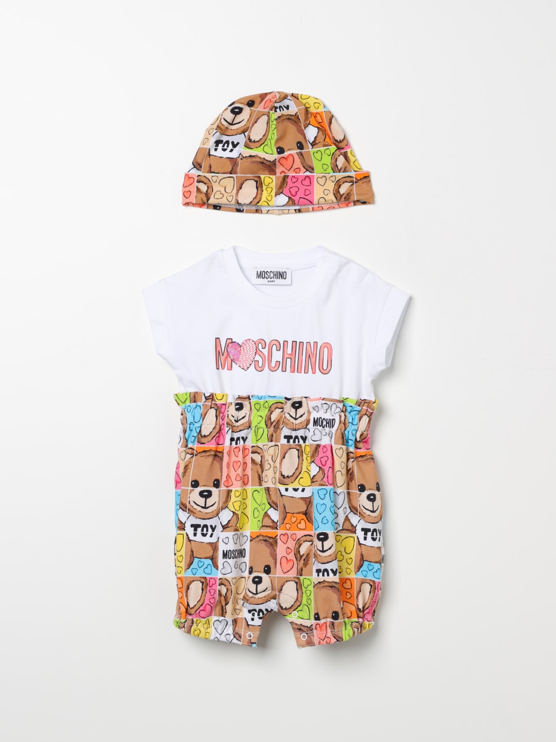 MOSCHINO РАСПАШОНКА: Ползунки Детское Moschino Kid, Белый - Img 1