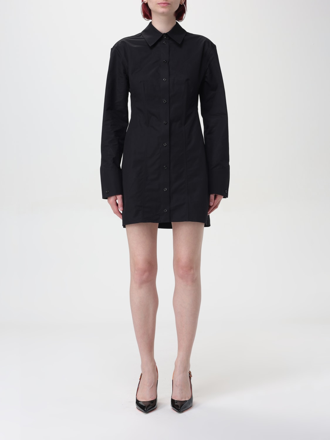 ワンピース ALEXANDER WANG Woman Dress Black 1WC4246704 001 Asymmetrical short dress ALEXANDER WANG 1WC4246704 001 - Ancote