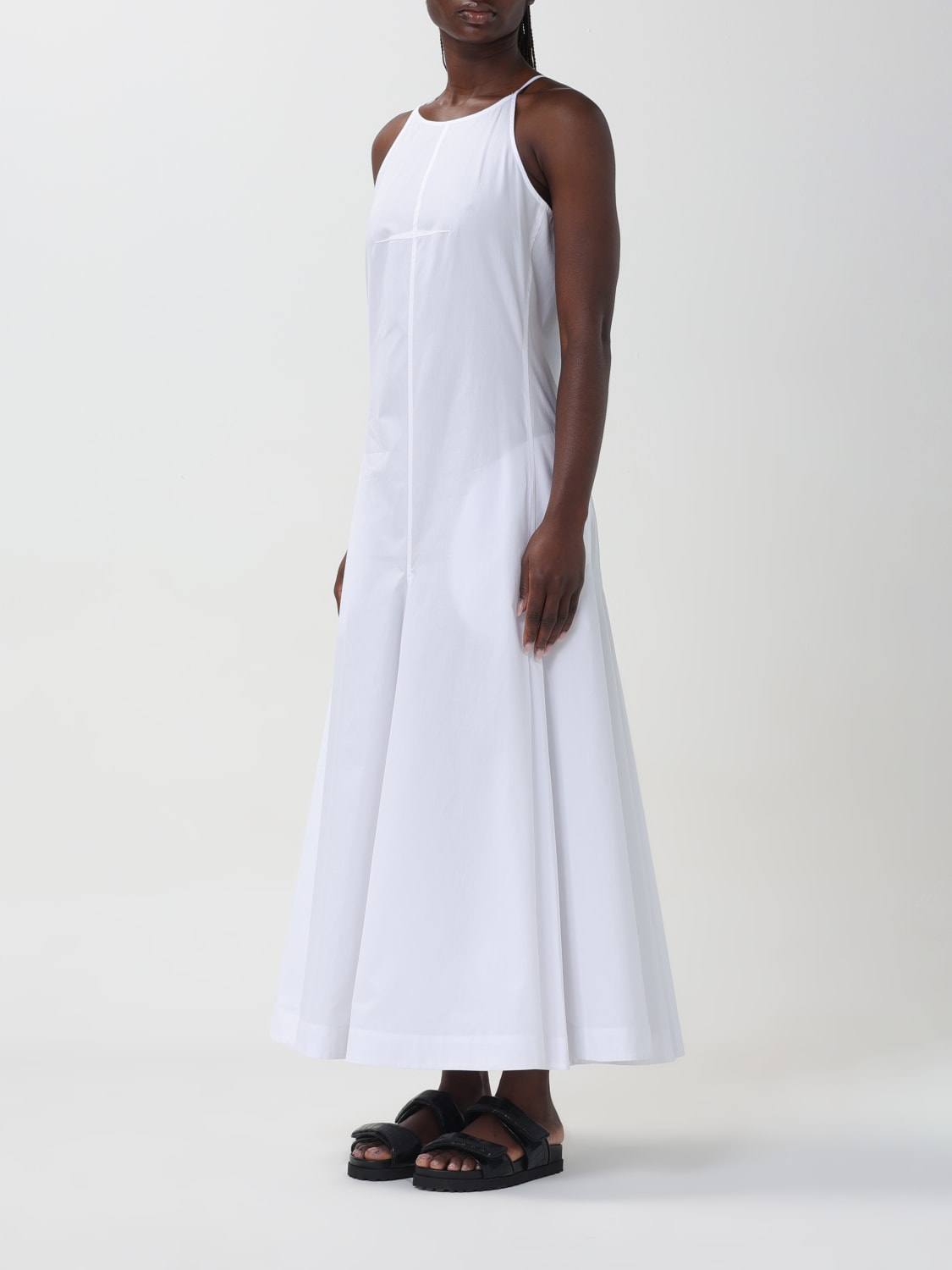 SPORTMAX ABITO: Abito Sportmax in cotone , Bianco - Img 3