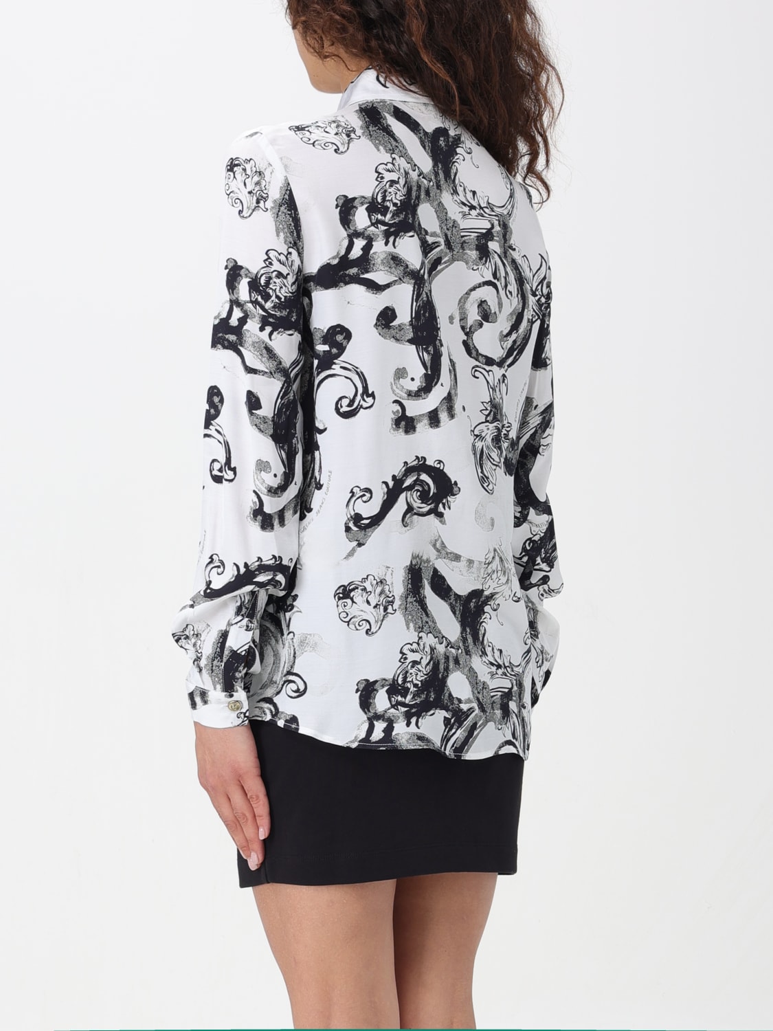 VERSACE JEANS COUTURE CAMICIA: Camicia Versace Jeans Couture in viscosa stampata , Bianco - Img 2
