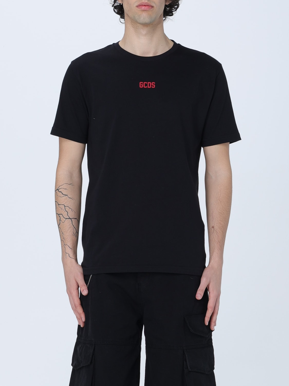 GCDS: T-shirt men - Black | GCDS t-shirt A1OM2313JA4 online at GIGLIO.COM