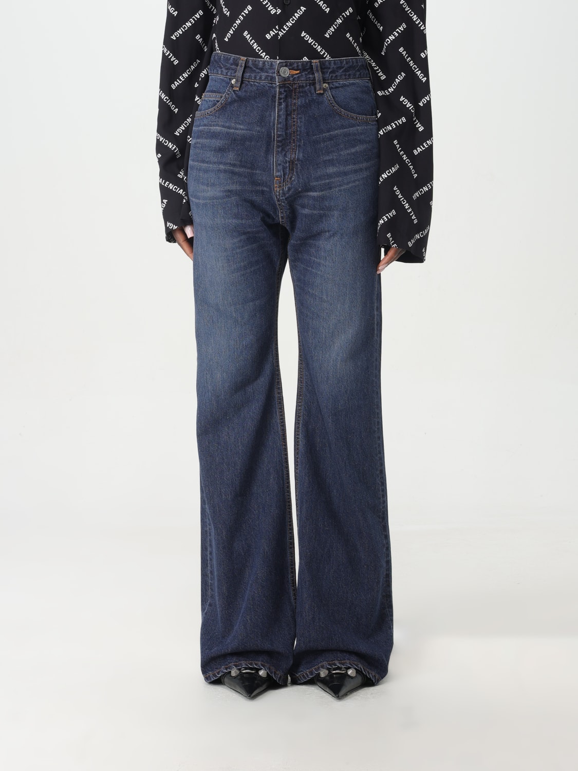 デニム・ジーパン BALENCIAGA Woman Jeans Blue 775621TOW58 4673 Balenciaga Outlet: Jeans woman - Blue | Balenciaga jeans