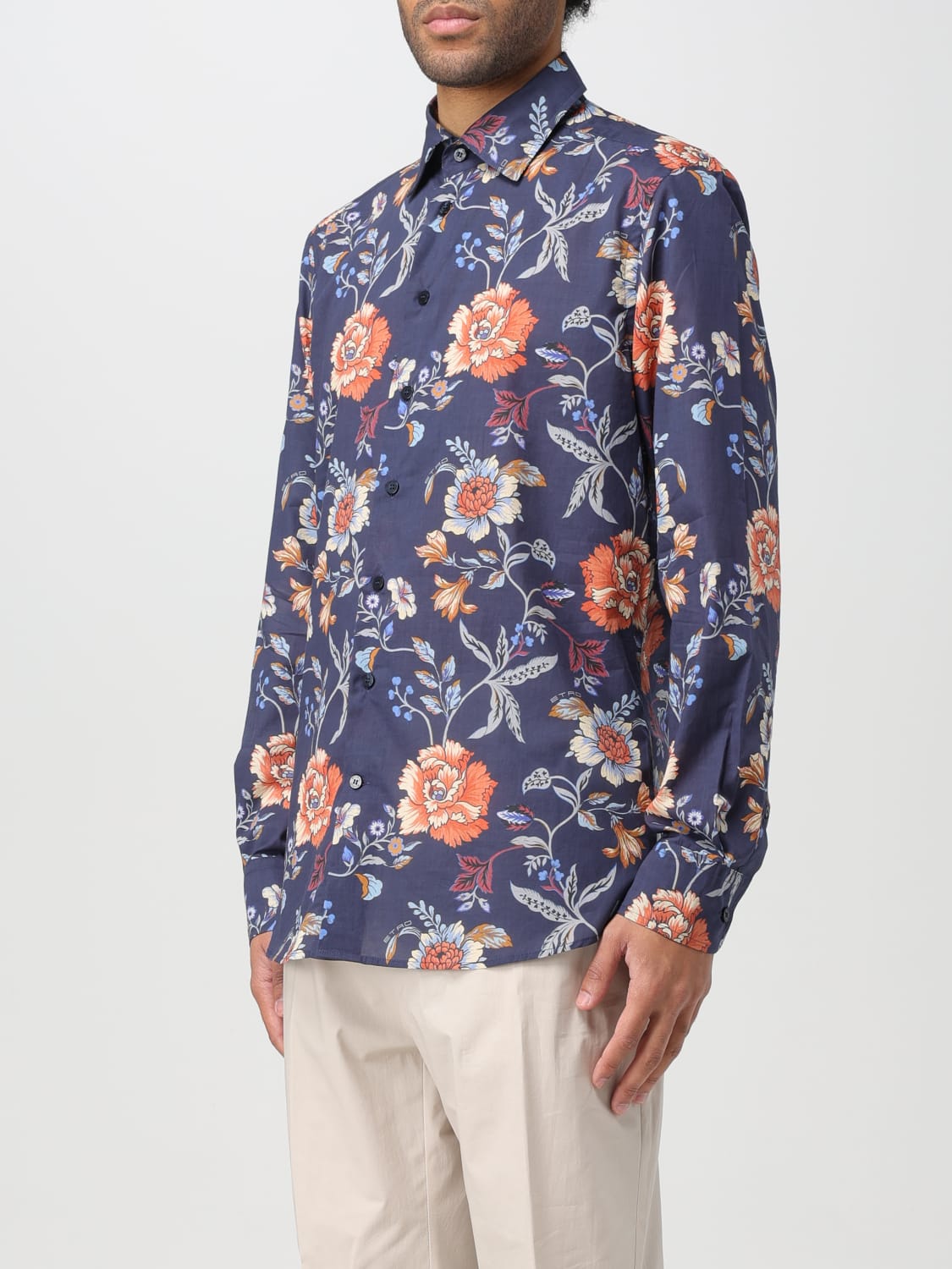 ETRO SHIRT: Shirt men Etro, Navy - Img 4