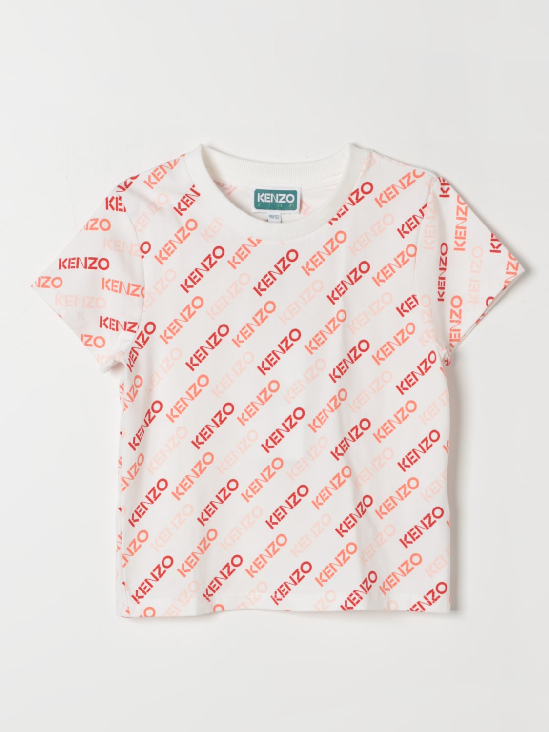 KENZO KIDS T-SHIRT: T-shirt kids Kenzo Kids, Ivory - Img 1