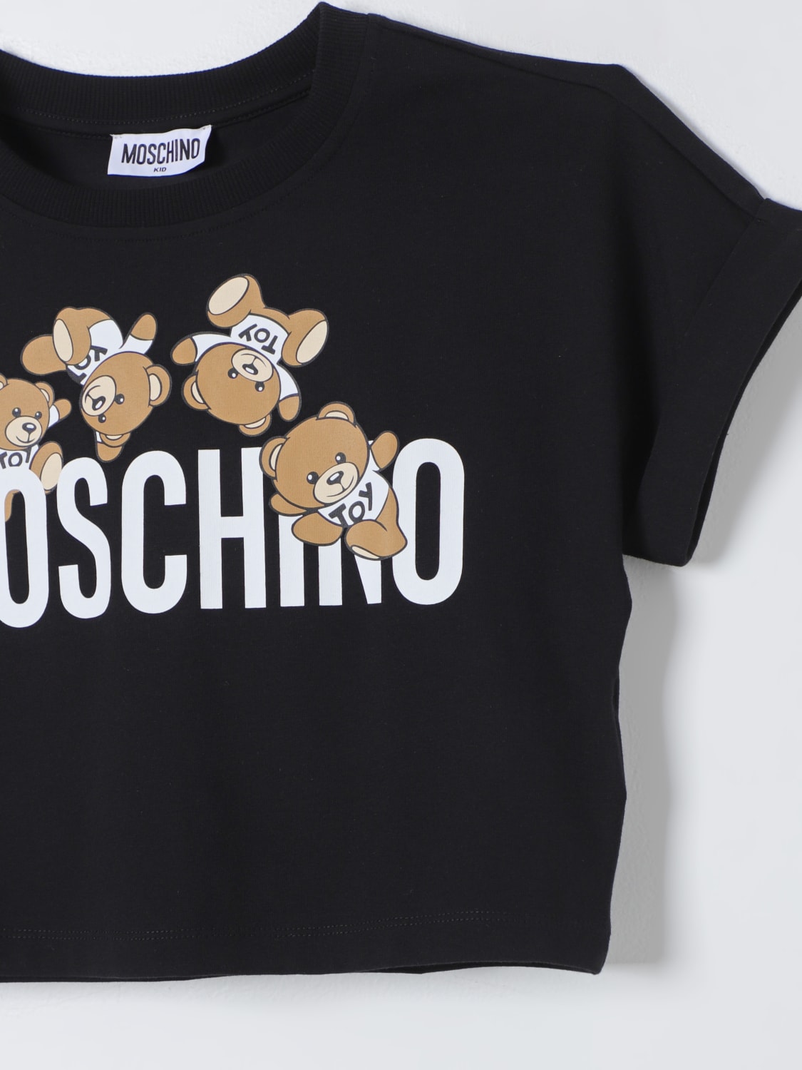 MOSCHINO 티셔츠: 스웨터 남아 Moschino Kid, 블랙 - Img 3