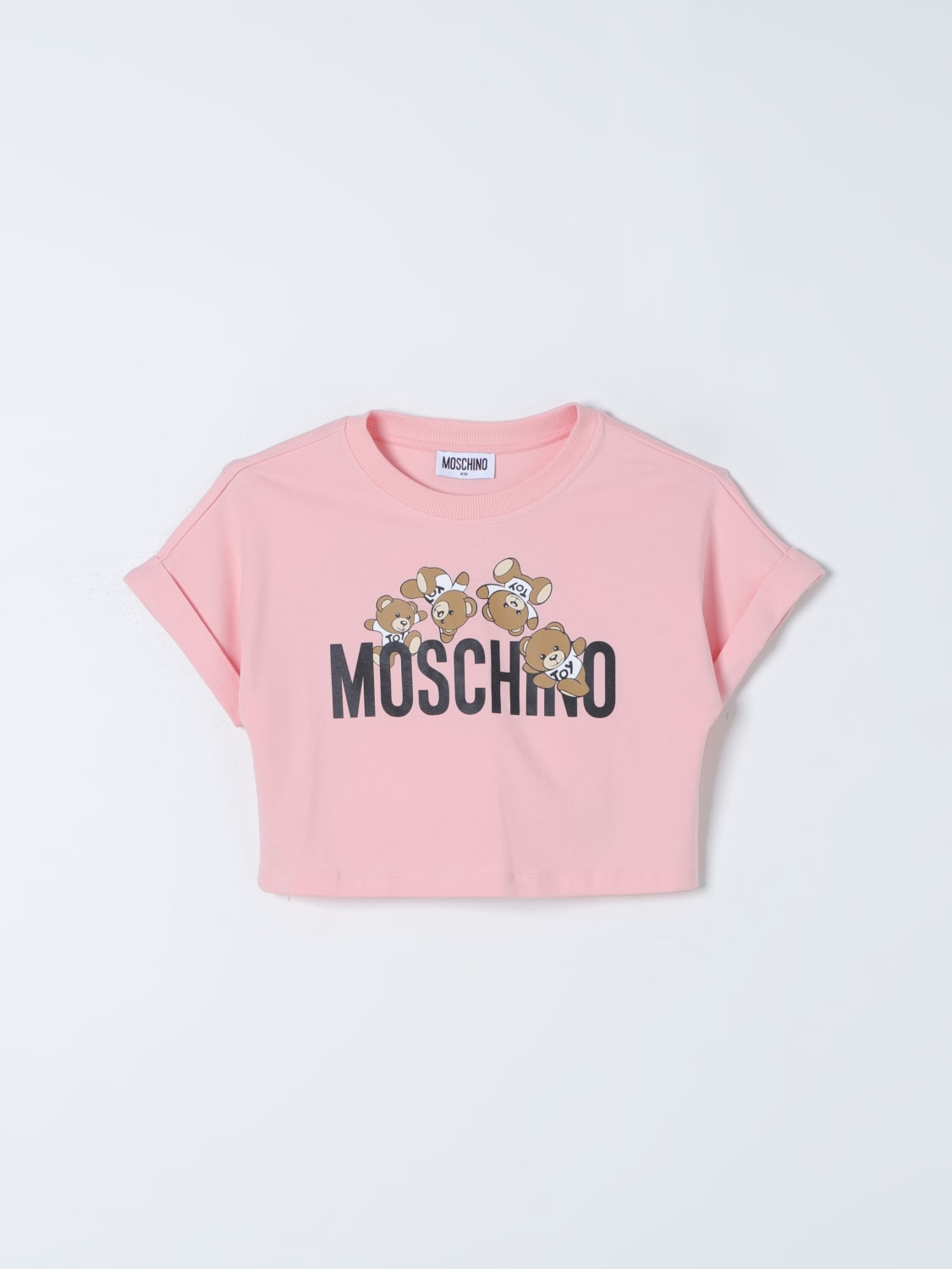 MOSCHINO T-SHIRT: T-shirt Moschino Kid in cotone, Rosa - Img 1