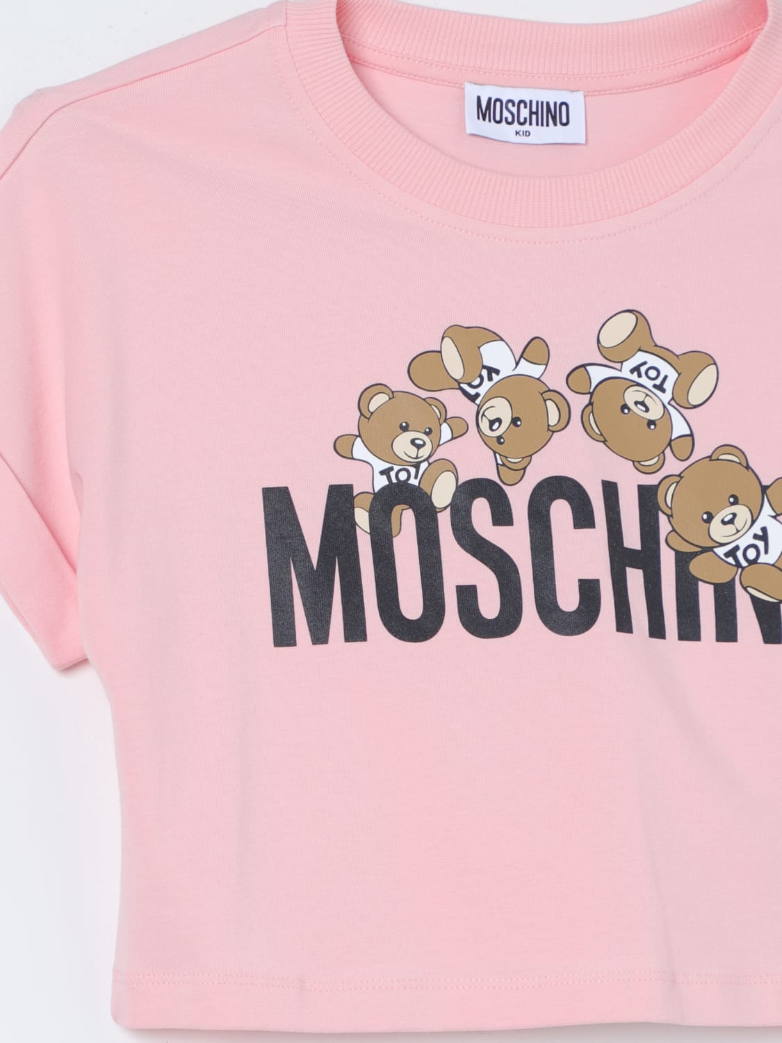 MOSCHINO T-SHIRT: T-shirt Moschino Kid in cotone, Rosa - Img 3