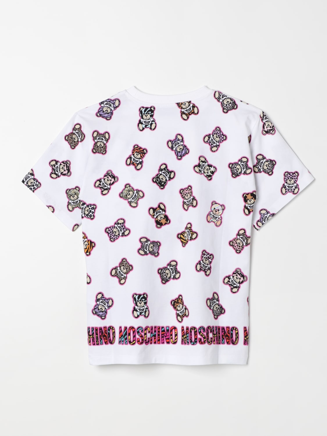 MOSCHINO T-SHIRT: T-shirt Moschino Kid con stampa bear, Bianco - Img 2