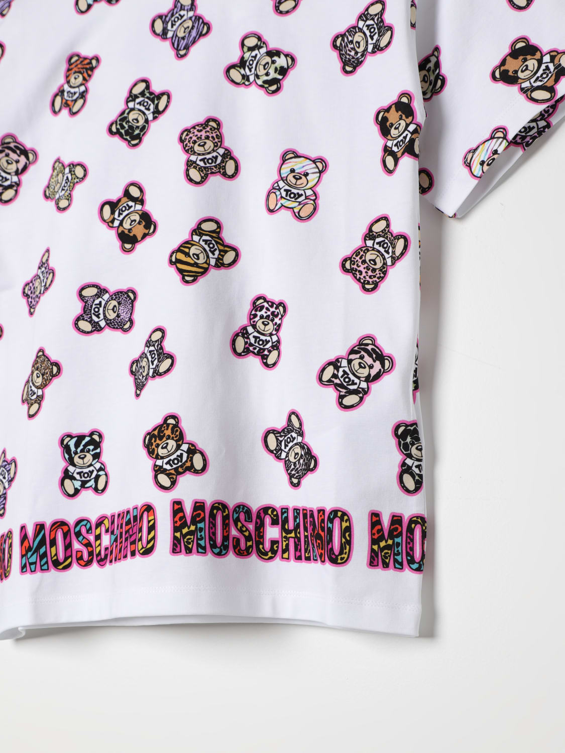 MOSCHINO T-SHIRT: T-shirt Moschino Kid con stampa bear, Bianco - Img 3