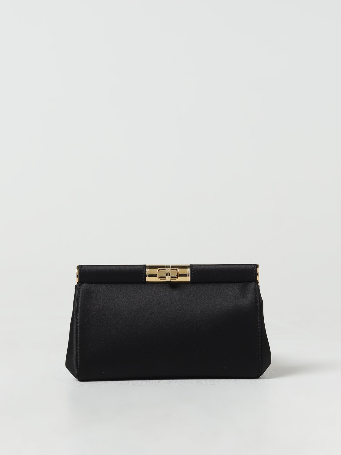 DOLCE & GABBANA BORSA MINI: Clutch Marlene Dolce & Gabbana in raso, Nero - Img 1