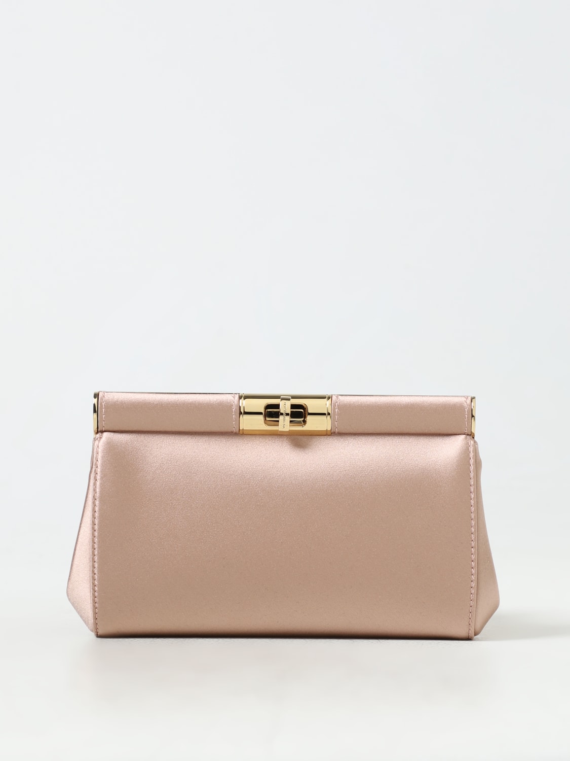 DOLCE & GABBANA BORSA MINI: Clutch Marlene Dolce & Gabbana in raso, Beige - Img 1