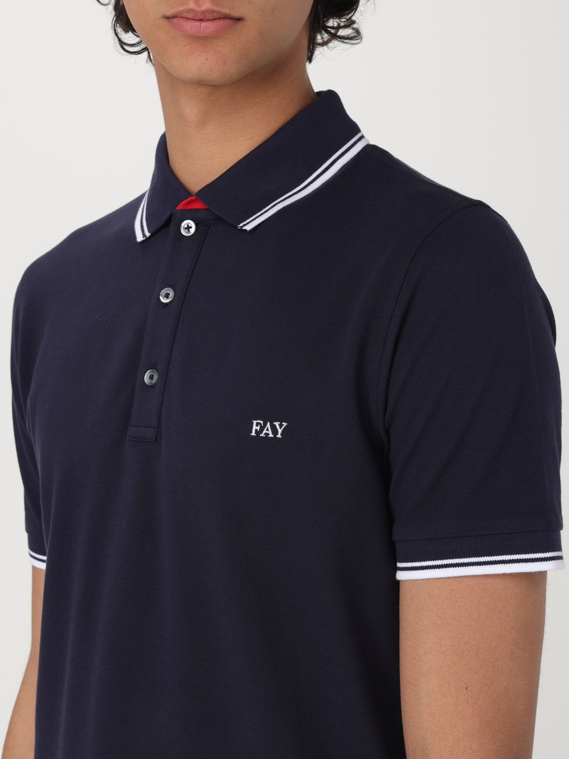 FAY POLO: T-shirt herren Fay, Blau - Img 4