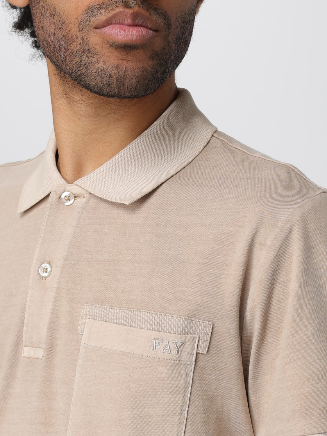 FAY POLO: T-shirt herren Fay, Beige - Img 3