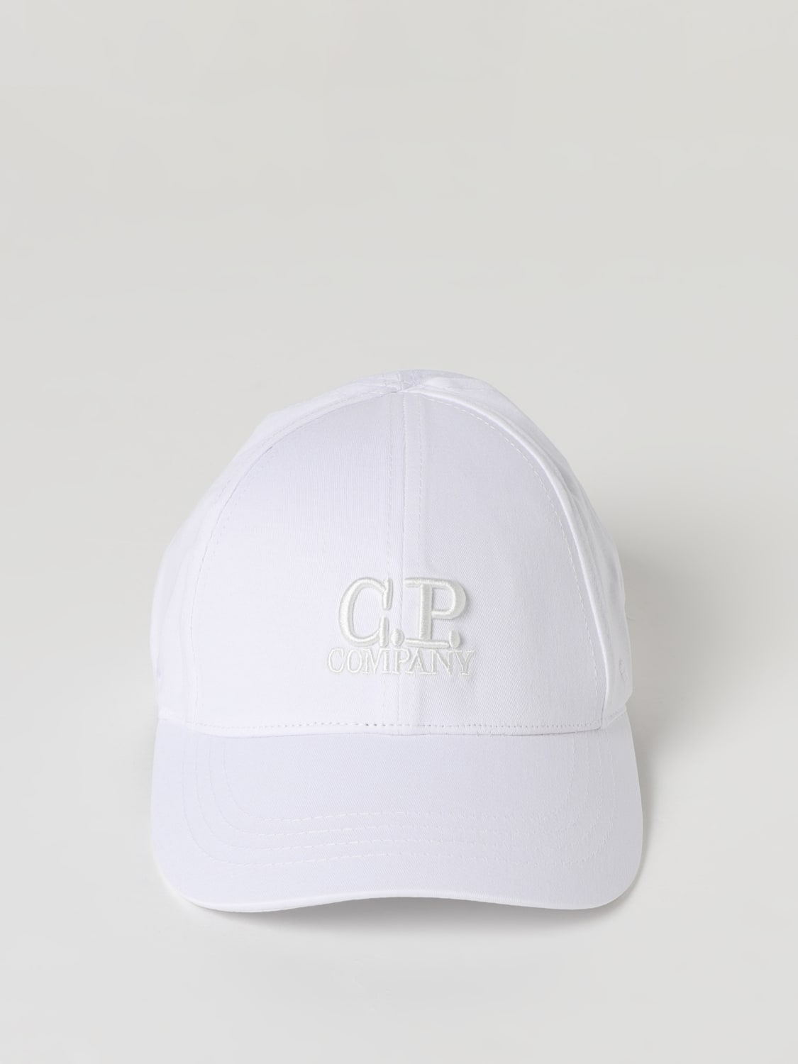 C.P. COMPANY CAPPELLO BAMBINO: Cappello C.P. Company in cotone con logo ricamato , Bianco - Img 2