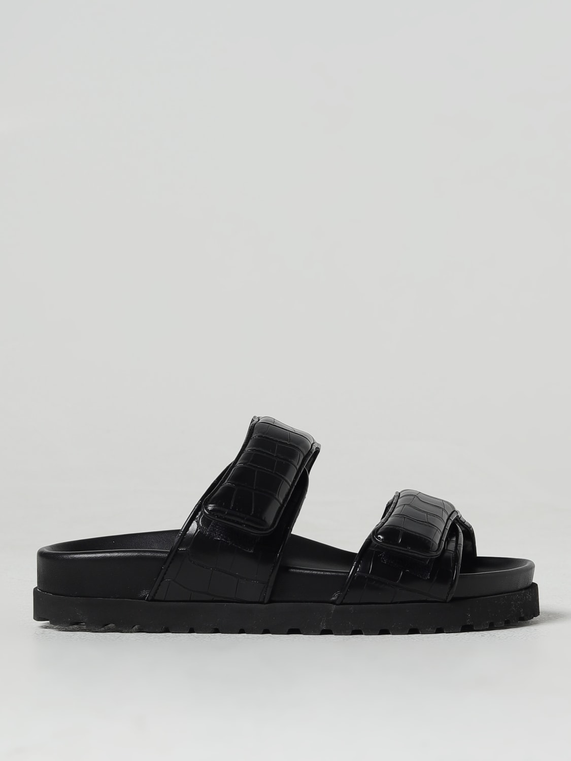 サンダル・ミュール GIA BORGHINI Women Sandals PERNI035000 Black Gia Borghini Perni touch- strap fastened sandals | PERNI035000