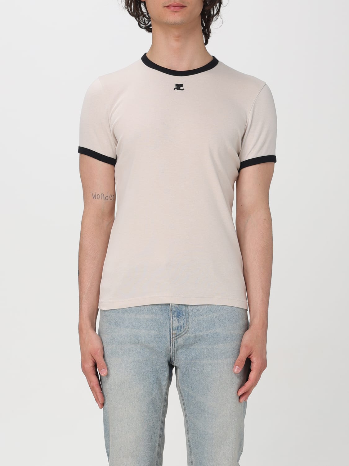 Courrègesアウトレット：Tシャツ メンズ - ベージュ | GIGLIO