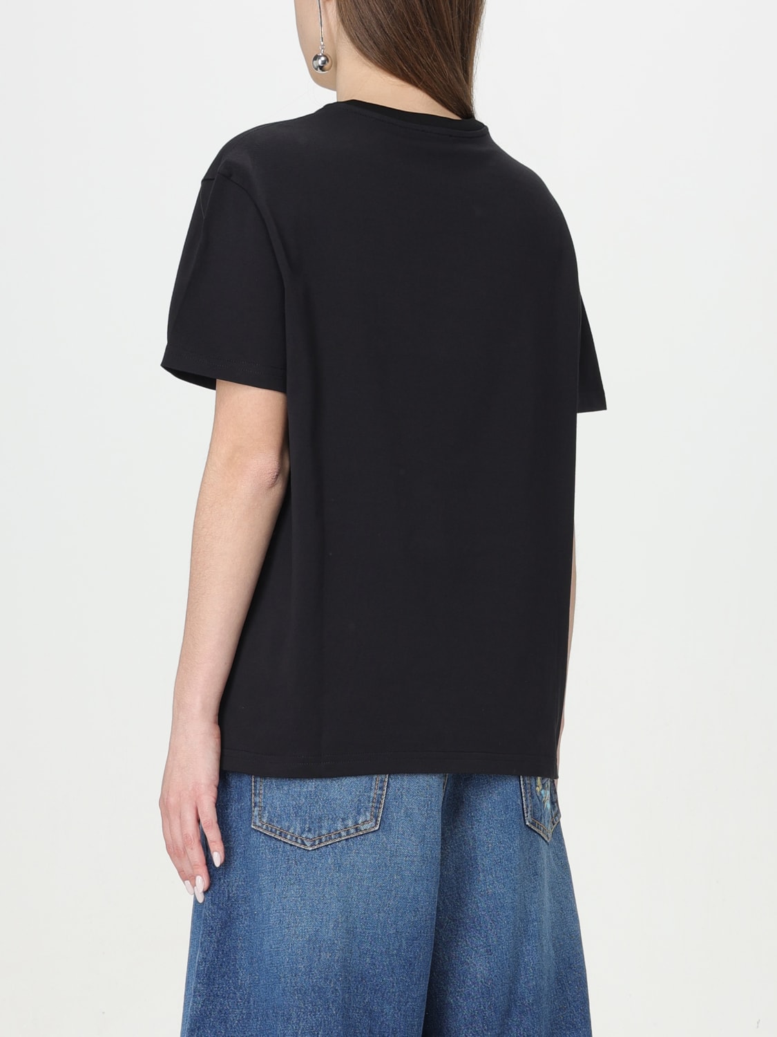 ETRO｜SHORT-SLEEVED ROUND NECK T-SHIRTS (WRJB0006AC036 W Etro Round Neck Short Sleeves Logo T-shirt In Yellow | ModeSens