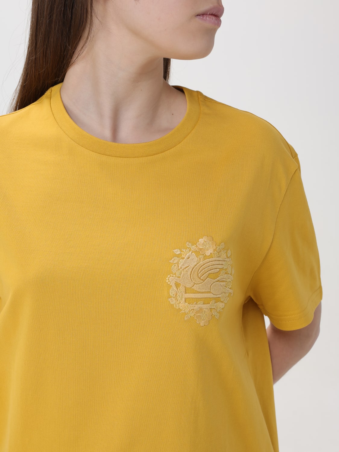Tシャツ・カットソー ETRO Woman T-Shirt Yellow WRJB0006AC036 A0968 Etro Outlet: T-shirt woman - Yellow | Etro t-shirt