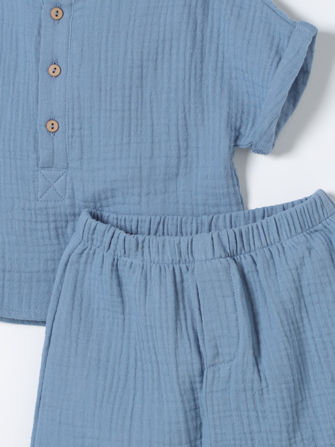 TEDDY & MINOU JUMPSUIT: Teddy & Minou t-shirt and shorts set, Blue - Img 3