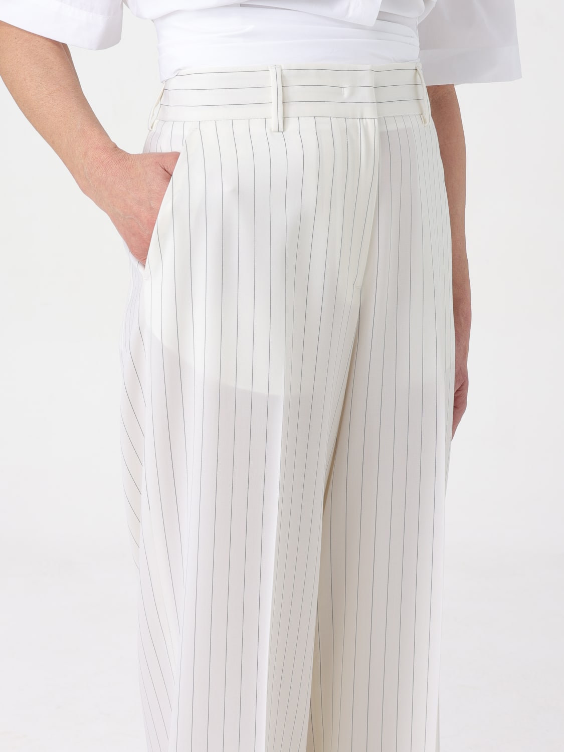 MSGM PANTS: Pants woman MSGM, White - Img 4