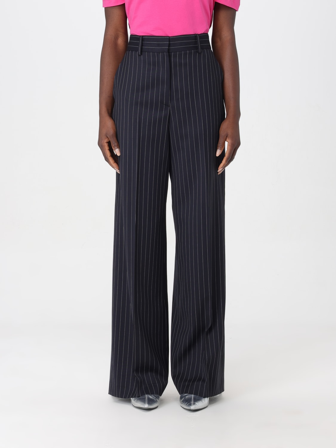 MSGM PANTS: Pants woman MSGM, Blue - Img 1