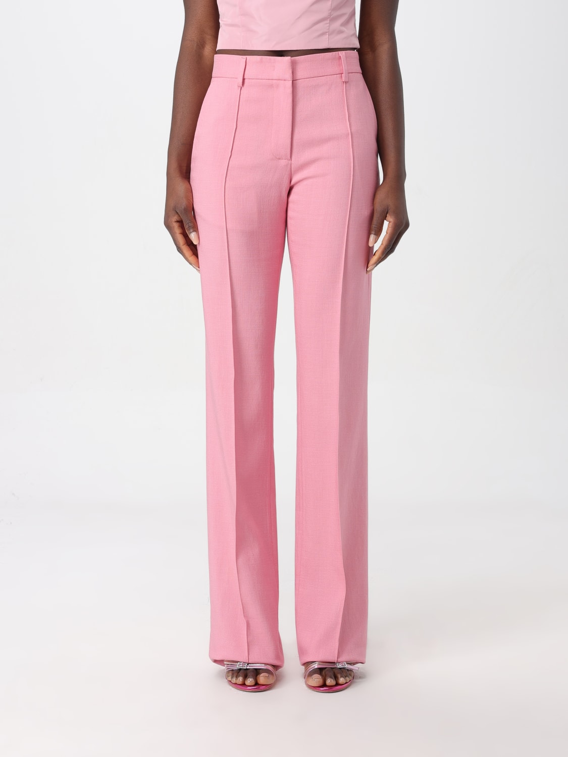 MSGM: Pants woman - Pink | MSGM pants 3641MDP05247010 online at GIGLIO.COM