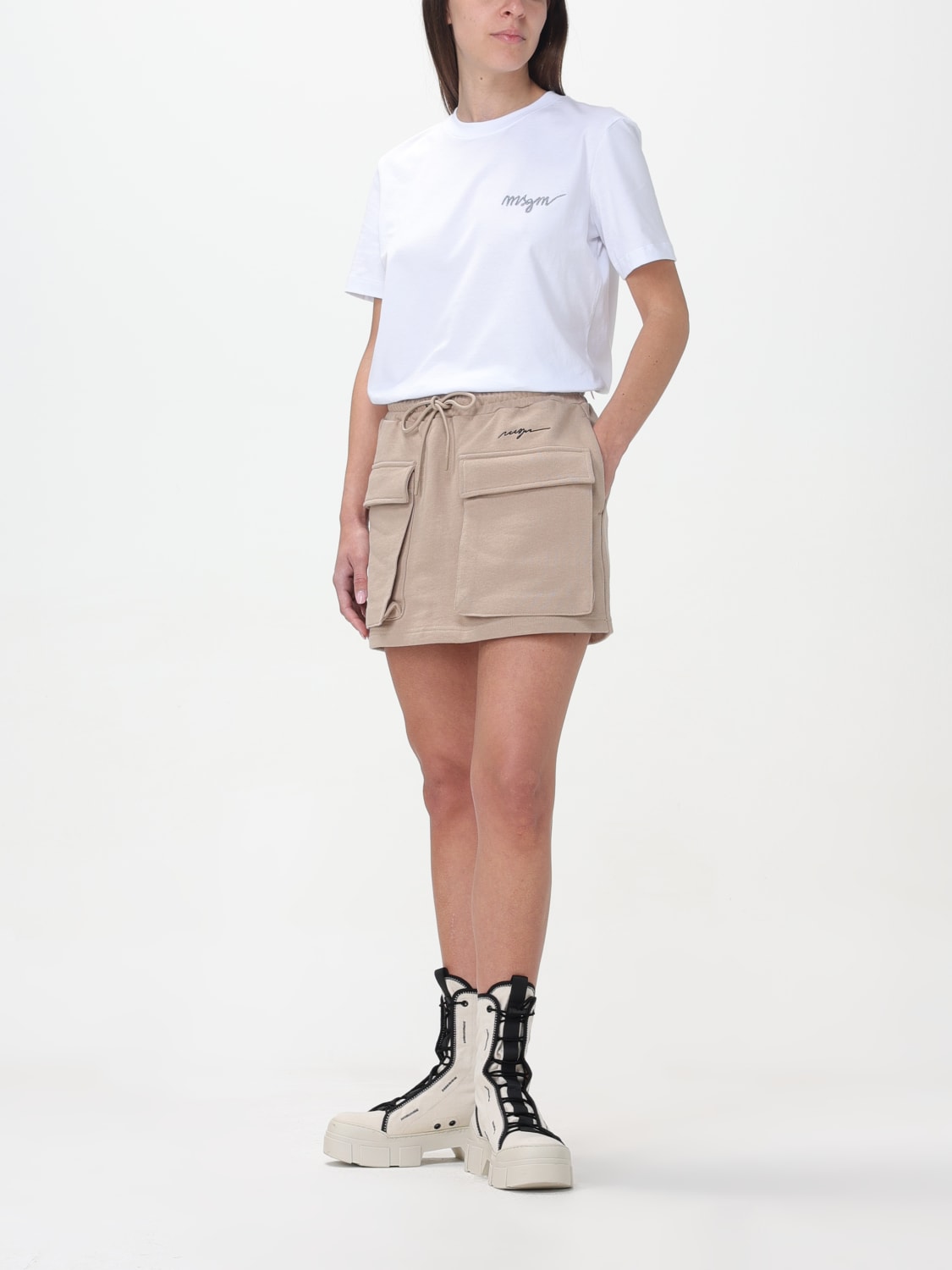 MSGM FALDA: Falda mujer MSGM, Beige - Img 2