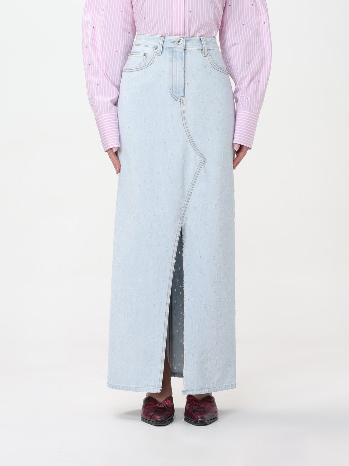 MSGM GONNA: Gonna MSGM in denim , Denim - Img 1