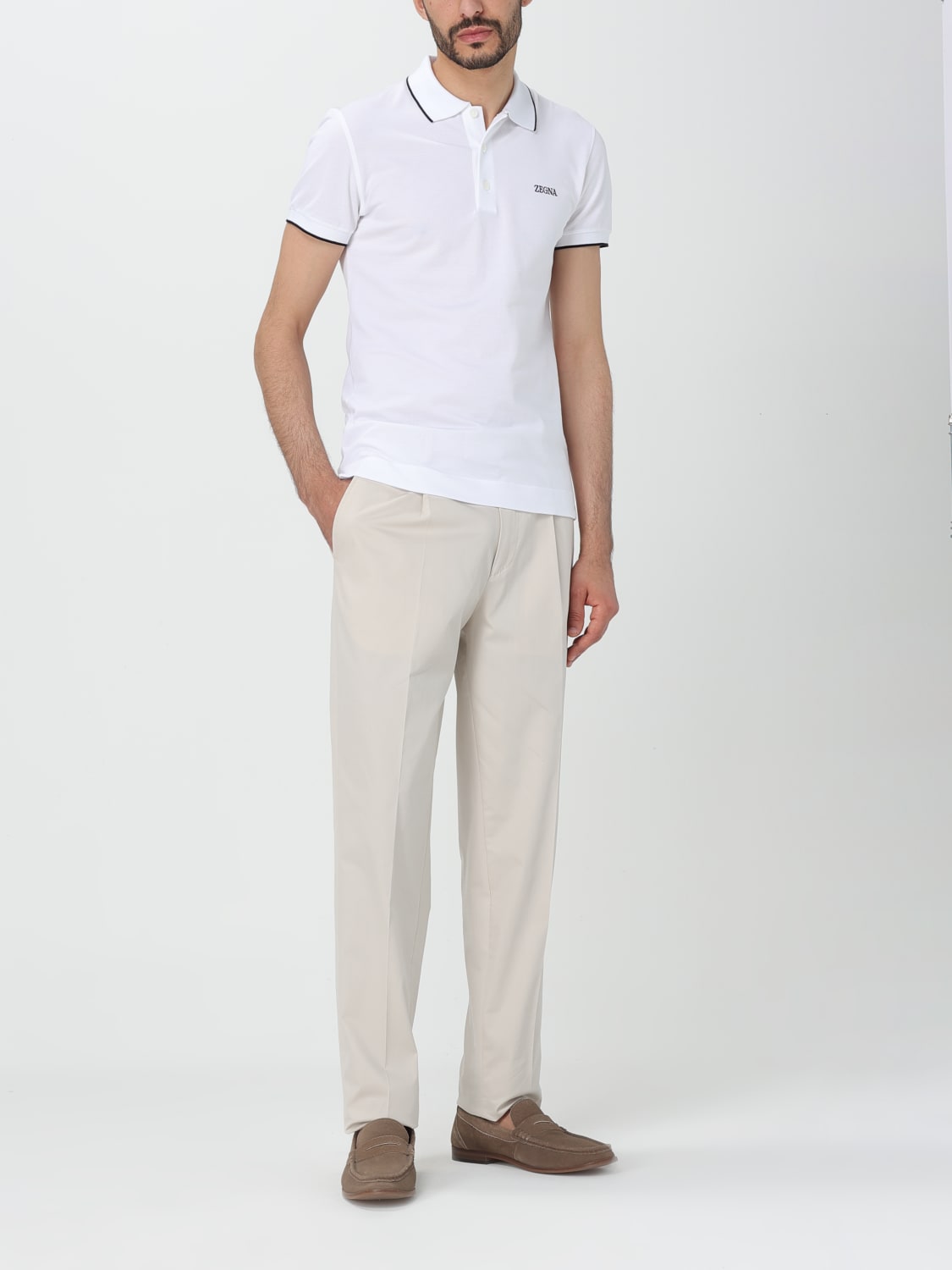 ZEGNA POLO SHIRT: Polo shirt men Zegna, White - Img 2