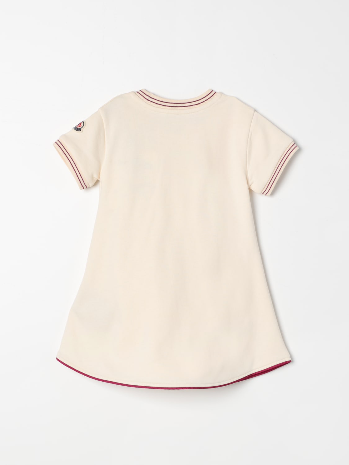 MONCLER ABITO: Abito svasato con logo Moncler, Beige - Img 2